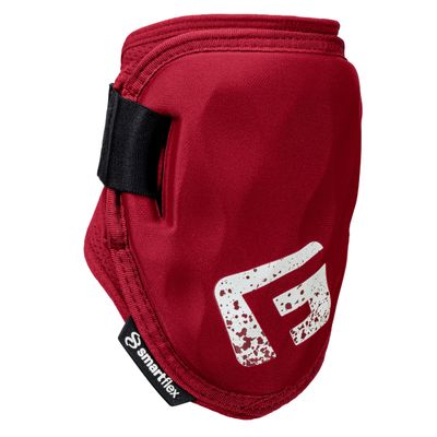 G-Form Shockwave Fastpitch Elbow Guard - Softball Elbow Pad - Washable Protective Guard for Women & Girls - Flexible & Breathable Elbow Sleeve Guard - Crimson, Adult S/M
