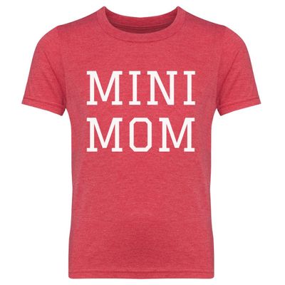 Customized Girl Mini Mom Kids Youth Tee: Youth Triblend T-Shirt Vintage Red