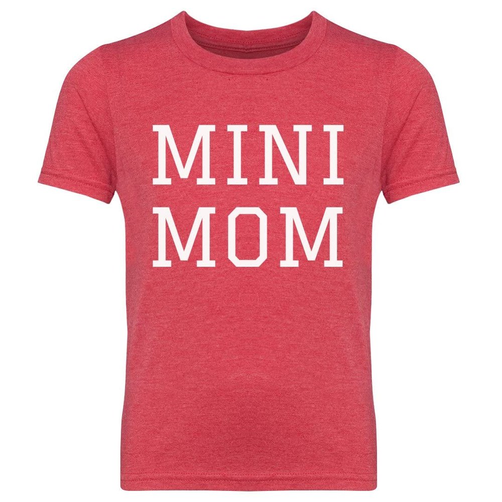 Customized Girl Mini Mom Kids Youth Tee: Youth Triblend T-Shirt Vintage Red