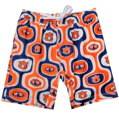 Wes and Willy Mens College Sports Fan Cabana Boy Retro Tech Swim Shorts (Auburn Tigers, X-Large)