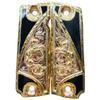 Grips for Colt 1911 Colt Horse Model with 24K Gold Plated and Black Resin Includes Screws view 1