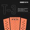 FCS T-3 Eco Traction Pad  Midnight/Warm Grey | Designed for Maximum Grip, Comfort, & Tail Kick Support, Ideal for Enhanced Board Control in Critical Turns, Aerials & High-Performance Surfing view 3