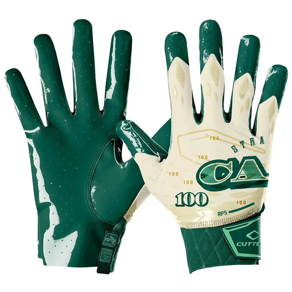 Cutters Limited Edition Football Gloves - Rev Pro 5.0 - Ultra Grip No Slip Wide Receiver (1 Pair), Cash, XXL