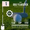 Golf Practice Pin Flags with USA Numbers, 8x6 Inch, Set of 3, Includes 3-ft Fiberglass Flagstick, Ball Retriever, 4-Inch Hole Cup (Numbered Set of 3) view 2