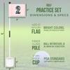 Golf Practice Pin Flags with USA Numbers, 8x6 Inch, Set of 3, Includes 3-ft Fiberglass Flagstick, Ball Retriever, 4-Inch Hole Cup (Numbered Set of 3) view 4