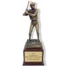 SHOP AWARDS AND GIFTS Baseball Player Figurine Trophy with Custom Plate, Sports Engravable Customizable Award, Personalized, 12 1/2 Inch, Brass view 2