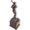 SHOP AWARDS AND GIFTS Baseball Player Figurine Trophy with Custom Plate, Sports Engravable Customizable Award, Personalized, 12 1/2 Inch, Brass view 3