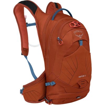 Osprey Raptor 10L Men's Biking Backpack with Hydraulics Reservoir, Firestarter Orange