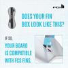 FCS II Performer Neo Glass Eco Tri Fins - Mango Colorway -Thruster Surfboard Fin Set for All-Round Performance (Large) view 3