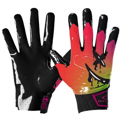 Cutters Limited Edition Football Gloves - Rev Pro 5.0 - Ultra Grip No Slip Wide Receiver (1 Pair) (Drip Face, XX-Large)