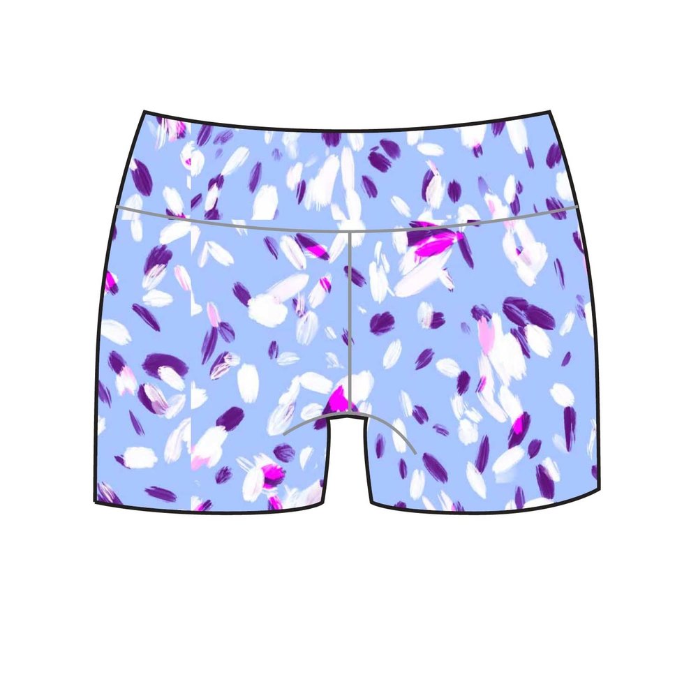 Bloch Girls Shorts, Pale Blue Petals, 12
