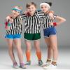 Sintege 4 Sets White and Black Soccer Referee Stripe Shirt with Whistle Official Referee Costume Shirt Football Umpire Jersey Halloween Costume for Adult(Adults Medium) view 3