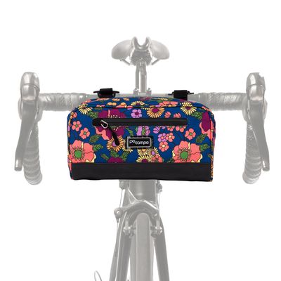Po Campo Domino Handlebar Bag - Large, Waterproof Bicycle Storage Baskets for Front Mount - Lightweight Bike Bags That Convert To Crossbody (Meadow)