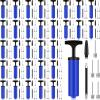 Fumete 100 Sets Ball Pump Bulk Air Pump for Sports Balls Include Needle Nozzle Extension Hose Portable Hand Inflation Kit for Basketball Soccer Football Balloon Back to School(Blue) view 1