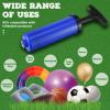 Fumete 100 Sets Ball Pump Bulk Air Pump for Sports Balls Include Needle Nozzle Extension Hose Portable Hand Inflation Kit for Basketball Soccer Football Balloon Back to School(Blue) view 3