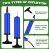 Fumete 100 Sets Ball Pump Bulk Air Pump for Sports Balls Include Needle Nozzle Extension Hose Portable Hand Inflation Kit for Basketball Soccer Football Balloon Back to School(Blue) view 4