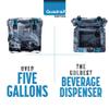 Cubix Outdoors, Quadrax 20QT 2-in-1 Beverage Dispenser Cooler, Holds drinks for 5 Days, Insulated Hard Ice Chest, Portable Drink & Water Coolers for Parties, Camping, Beach - Winter Camo view 2