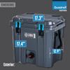 Cubix Outdoors, Quadrax 20QT 2-in-1 Beverage Dispenser Cooler, Holds drinks for 5 Days, Insulated Hard Ice Chest, Portable Drink & Water Coolers for Parties, Camping, Beach - Granite Grey view 4