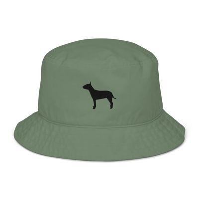 Bull Terrier hat, Embroidered Unisex Organic Bucket hat, Bull Terrier Gift, Bull Terrier Dog mom dad hat.
