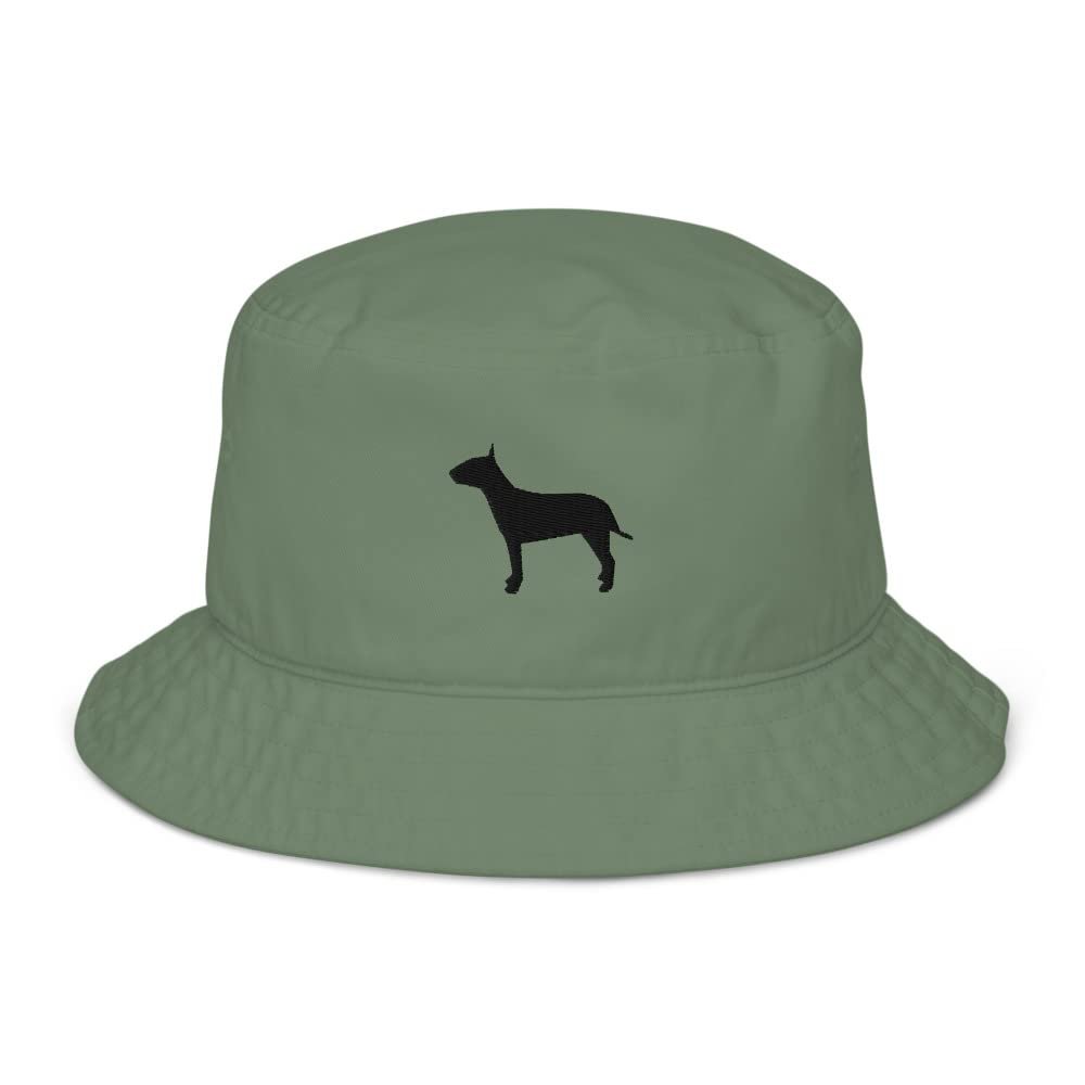 Bull Terrier hat, Embroidered Unisex Organic Bucket hat, Bull Terrier Gift, Bull Terrier Dog mom dad hat.