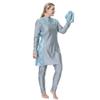 Women Muslim Swimsuits Plus Size Full Cover Swimsuit Modest Swimwear Islamic Burkini Hijab 3 Piece Long Sleeve Muslim Swim Shirts Pants Leggings Swim Bathing Suits Cap Sun Protection Rash Guard 5XL view 1