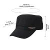 Casual Mens Fashion Embroidery Hat Cotton Flat Top Sunshade Washing Hat Hiking Hat (Army Green, One Size) view 2