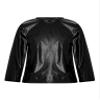 Hansber Kids Girls Boys Metallic Shiny T-Shirt Solid Long Sleeve Tees Dance Performance Tops Party Wear Metallic,Black 11-12 view 1