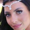 Xerling Boho Rhinestone Forehead Headpiece Head Chain Clip Crystal Pendant Hair Accessories for Festival Bridal Wedding Head Jewelry (Silver) view 2