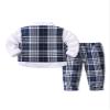 Abolai Baby Boys' 4 Piece Gentleman Set with White Shirt,Bowtie,Plaid Vest and Plaid Pants White 110 view 2
