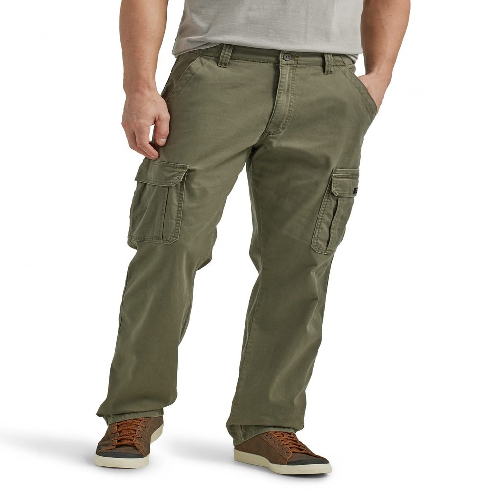 Relaxed Fit Stretch Cargo Pant, Olive, 32W x 29L