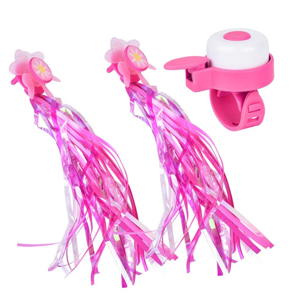 babies /Kids bikes Bell Handlebar Streamers with Tassel Ribbo , bikes Streamers , bikes Scooter Bell hoop with Colorful longer bikes Ribbon Streamer for babies , bikes bell for kids bikes grips handl