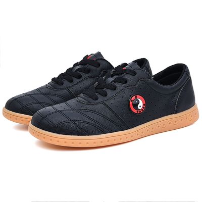 DAFLIN Taekwondo Sport Shoes Lightweight Martial Arts Sneaker for Taekwondo, Boxing, Karate,Kung Fu, Taichi (Color : Black, Size : 42 EU)