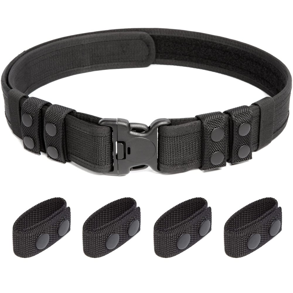 LUITON Tactical Belt for Men Duty Belt 2" Rigger Molle Belt Military Style Belt Police Combat Battle Belt Security Duty Belts with 4 Belt Keepers (40"-47") XL