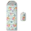 BSNTHO Butterfly Flower Printed Camping Sleeping Bags,3 Season Warm & Cool Weather,Lightweight,Waterproof Sleeping Bags for Adults & Kids,Traveling,and Outdoors,Camping Gear Equipment,31x90inch view 1