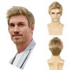 BEAUTY FLAG Mens Blonde Wig Short Straight Synthetic Blonde Hair Wigs for Male Guy Daily Wear Anime Costume Halloween Cosplay Party(Fit 21inch-22.5inch Head Circumference) view 1