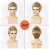BEAUTY FLAG Mens Blonde Wig Short Straight Synthetic Blonde Hair Wigs for Male Guy Daily Wear Anime Costume Halloween Cosplay Party(Fit 21inch-22.5inch Head Circumference) view 4