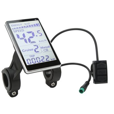 SPYMINNPOO LCD Display, Electric Bike Meter, 24V60V 5 Pin E Scooter M5 Panel Meter Screen for 31.8/22.2mm Handlebar Electric Bikes