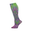 Hocsocx Psychedelic Green/Fuchsia Socks Performance Liner Moisture-Wicking Protection for Field Hockey and Soccer view 1