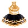 FEESHOW Kids Girls Glittery Sequins Metallic Ballet Dance Leotard Dress with Tutu Mesh Skirts Performance Costume Champagne 14 Years view 3