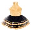FEESHOW Kids Girls Glittery Sequins Metallic Ballet Dance Leotard Dress with Tutu Mesh Skirts Performance Costume Champagne 14 Years view 4