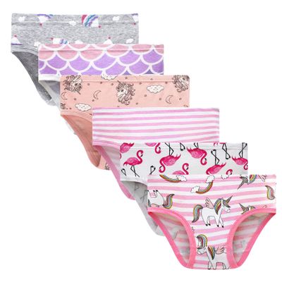 Barara King Toddler Soft Cotton Panties Little Girls Undies Assorted Underwear (Pack of 6) Size 4