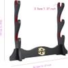 GUIIYLGG Sword Holder Japanese Velvet Padded Katana Stand Samurai Display Rack Support All Tanto Sword yin and yang 3 Tier view 2