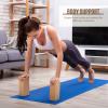 6 Pieces Cork Yoga Brick 9 x 6 x 3 Inches Non Slip Cork Yoga Block Gymnastic Yoga Cube Bricks Supportive Stretching Blocks for Exercise Pilates Workout Fitness Meditation Stability view 4