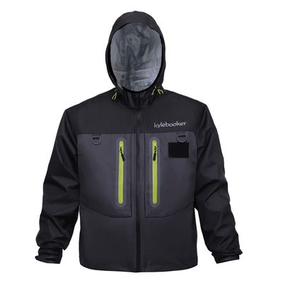 Kylebooker Fly Fishing Wading Jacket Outdoor Activities Waterproof Wader Jackets for Men and Women(L,Black)