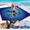 Famstar Beach Blanket Oversized Extra Large 78" X 81",Waterproof Sandproof Beach Blanket 1-7 Adults Lightweight Durable for Travel Camping Hiking Picnic view 4