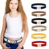 Girls Elastic Stretch Belts Multicolor Adjustable Elastic Waist Belts with Heart Shape Buckle for Uniform Dress Pants(grey) view 2
