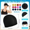 Bonuci 24 Pieces Cloth Elastic Swim Cap Bulk Comfortable Fabric Swimming Hat Elasticity Swimming Pool Cap Lightweight Bathing Caps for Women Men Kids Unisex, Not Waterproof(Multicolor) view 4