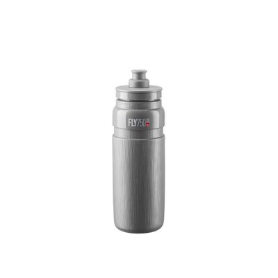 Elite Fly Tex Cycling Water Bottle 750ml  Grey  Ultra-Lightweight, BPA-Free, Easy-Squeeze Sports Bottle for Road, MTB & Gravel