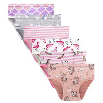 Winging Day Little Girls Baby Assorted Prints Panties Size 3 (6-Pack)