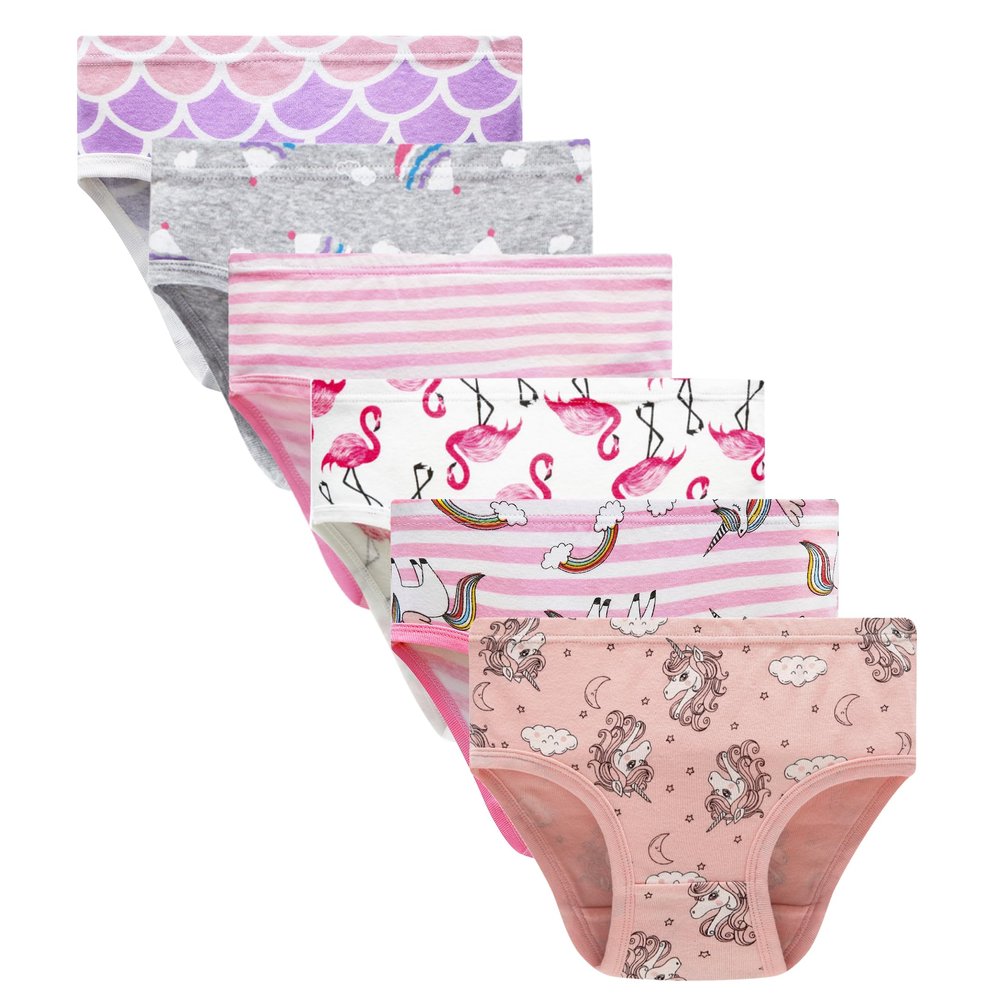 Winging Day Little Girls Baby Assorted Prints Panties Size 3 (6-Pack)